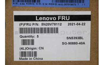 Lenovo 5N20V78112 Keyboard Internal, Portuguese, Black, Backlight, w/Number, UK
