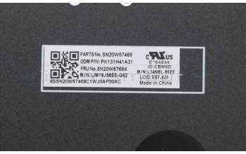 Lenovo 5N20W67684 NB_KYB CS20L FULL KBD CHY,NBL,B,EST