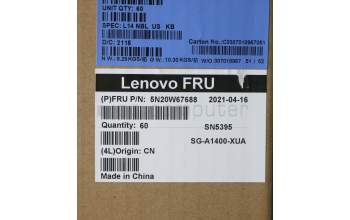Lenovo 5N20W67688 NB_KYB CS20L FULL KBD LTN,NBL,B,ENG