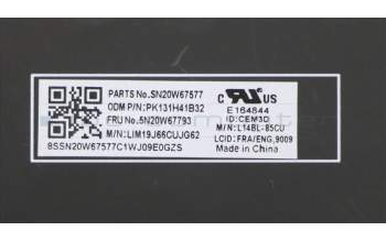Lenovo 5N20W67793 NB_KYB CS20L FULL KBD CHY,BL,B,FRA/ENG