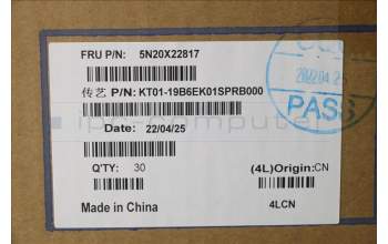 Lenovo 5N20X22817 Keyboard Internal, Spanish, Black, Non-Backlight, w/Number, UK