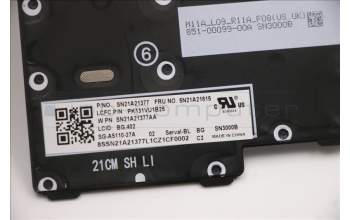 Lenovo 5N21A21815 Interne Tastatur, Bulgarisch, schwarz, Hintergrundbeleuchtung