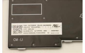 Lenovo 5N21B08390 Interne Tastatur, Hebräisch, grau, Hintergrundbeleuchtung