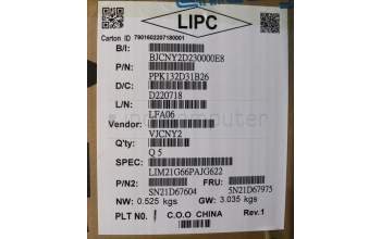 Lenovo 5N21D67975 NB_KYB CS22 FL TOP,BK-BL,CHY,BRL