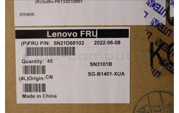 LENOVO 5N21D68102 Keyb L14/T14/P14s G3/G4 US/I - BL