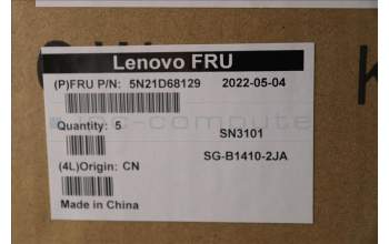 Lenovo 5N21D68129 Keyboard Internal, Belgian, Non-BackLight, Black, UK