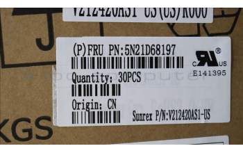 Lenovo 5N21D68197 Keyboard Internal, USA English, Non-BackLight, Black, US