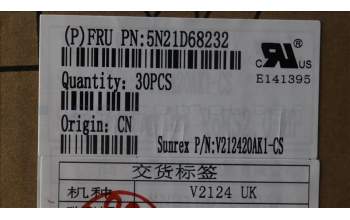 Lenovo 5N21D68232 NB_KYB CS22 FL TOP,BK-NBL,SRX,CZE/SLK