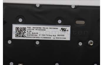 Lenovo 5N21D68364 Keyboard Internal, Russian, BackLight, Grey, US