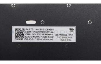 LENOVO 5N21D93649 Keyb T16/P16s G1 /L15 G3 US