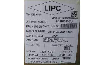 Lenovo 5N21D93668 Keyboard Internal, Russian, Black, Non-Backlight, w/Number, US