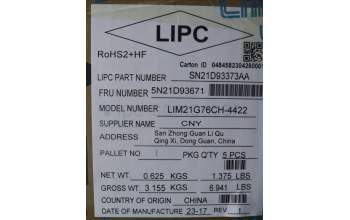 Lenovo 5N21D93671 Keyboard Internal, Swiss, Black, Non-Backlight, w/Number, UK