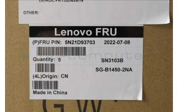 Lenovo 5N21D93703 Keyboard Internal, Norwegian, Backlight, Black, w/Number, UK