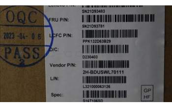 Lenovo 5N21D93781 NB_KYB CS22 NM TOP,BK-BL,PMX,SWE/FIN
