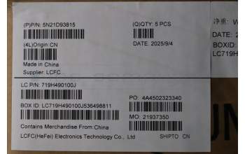 Lenovo 5N21D93815 CS22 NM TOP,BK-NBL,PMX,POR