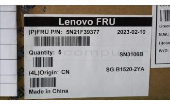 LENOVO 5N21F39377 Keyb P16 G1/G2 SLV/SI - BL