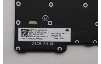 Lenovo 5N21H76827 Keyboard Internal, Greek, Black, Backlight, US