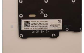 Lenovo 5N21H76838 Keyboard Internal, Portuguese, Black, Backlight, UK