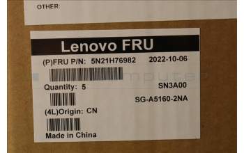 Lenovo 5N21H76982 Keyboard Internal, Norwegian, Black, Non-Backlight, UK