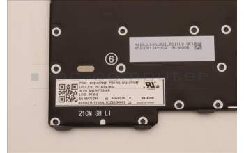 Lenovo 5N21H77058 Keyboard Internal, Portuguese, Black, Backlight, UK