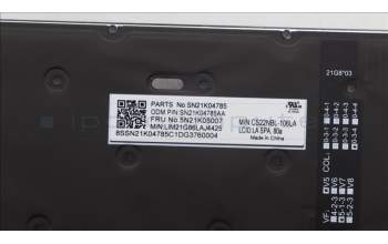 Lenovo 5N21K05054 Keyboard Internal, Hebrew, Non-BackLight, US