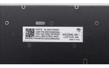 Lenovo 5N21K05055 Keyboard Internal, Hungarian, Non-BackLight, UK