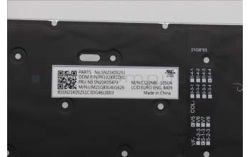 Lenovo 5N21K05473 Keyboard Internal, US English Euro, BackLight, US