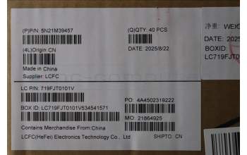 Lenovo 5N21M39457 Keyboard Internal, USA English, Black, Non-Backlight, w/Number, US