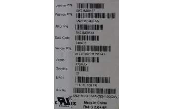 Lenovo 5N21M39644 NB_KYB 4C6TT50B-BK-PMX-FRA