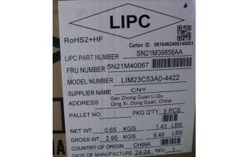 Lenovo 5N21M40067 Keyboard Internal, Arabic, Black, Non-Backlight, w/Number, US