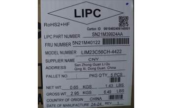 Lenovo 5N21M40122 Keyboard Internal, Swiss, Black, Non-Backlight, w/Number, UK