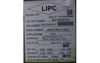 Lenovo 5N21M40147 NB_KYB 4C6TT50N-BK-CHY-CZE/SLK