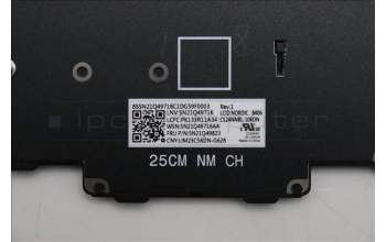 Lenovo 5N21Q49823 Keyboard Internal, Nordic, Black, Non_Backlight, w/Number