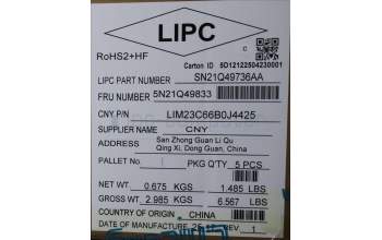 Lenovo 5N21Q49833 NB_KYB 5C6TT5SB-BK-CHY-BEL