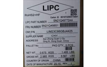 Lenovo 5N21Q49851 NB_KYB 5C6TT5SB-BK-CHY-UK