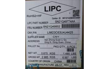 Lenovo 5N21Q49852 NB_KYB 5C6TT5SB-BK-CHY-EURO ENG