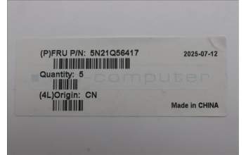 Lenovo 5N21Q56417 Keyboard Internal, German, Black, Non-Backlight, UK