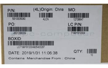 Lenovo 5S10S35080 SCREW Screw L 81LH MM 2D 6L K 4.6D