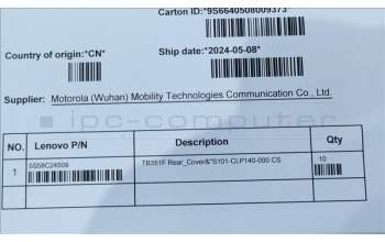 Lenovo 5S58C24509 TB351F Rear_Cover&*S101-CLP140-000 CS
