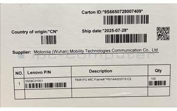 Lenovo 5S58C31001 TB361FU MIC Frame&*7601AA002519 CS
