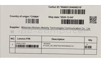 Lenovo 5S58C31902 TB336ZA R-cover_GR_NA&*HQ3160003BGA0 CS