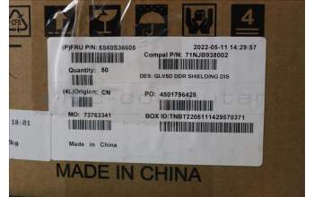 Lenovo 5S60S36605 DIMM SHIELDING C 21A4 DIS