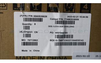 Lenovo 5S60S36626 DIMM SHIELDING C 82XV