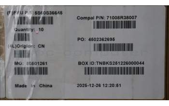 Lenovo 5S60S36645 DIMM Shielding C 83Q7