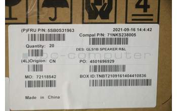 Lenovo 5SB0S31963 Speaker C 82R1 R&L