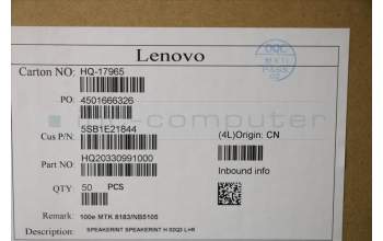 Lenovo 5SB1E21844 SPEAKERINT H 82Q3 L+R
