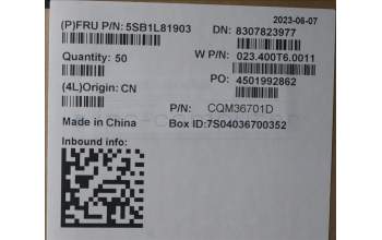 Lenovo 5SB1L81903 SPEAKERINT SPK-L/R<ALLWELL>