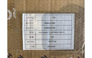 Lenovo 5SB8C24736 TB352 Speaker_R_up&*60803-01982 CS