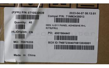 Lenovo 5T10S33639 Removable Tape (R+L)*5 C 82XW