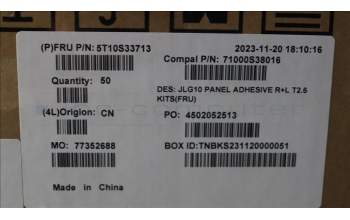 Lenovo 5T10S33713 Removable Tape R+L C 83DV T26